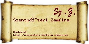 Szentpéteri Zamfira névjegykártya